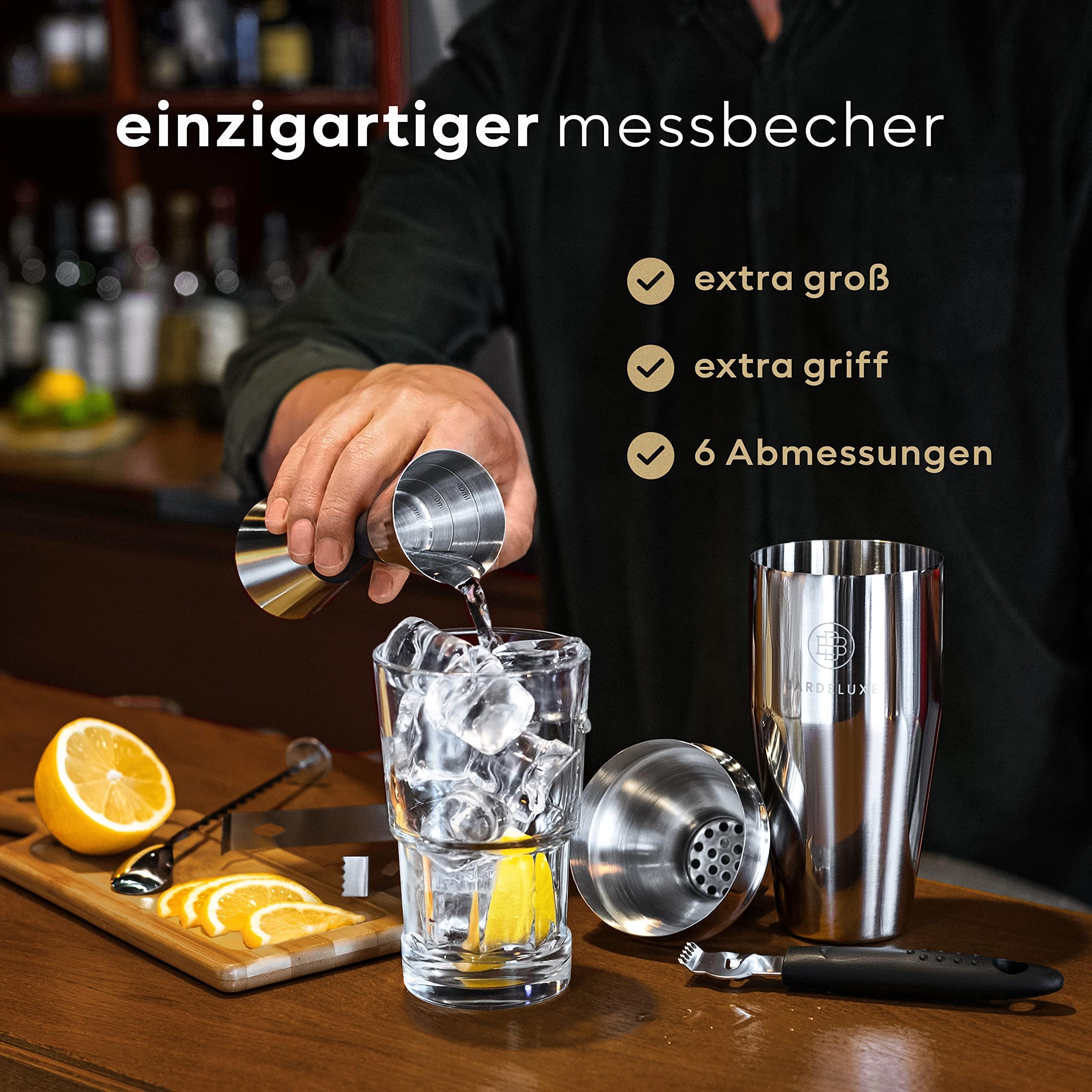 bardeluxe-boston-shaker-cocktail-set-5-teilig-silber-750ml image 4