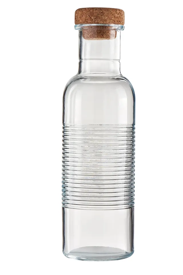 pasabahce-glasflasche-1l-mit-korkdeckel-f-r-wasser-und-milch image 1