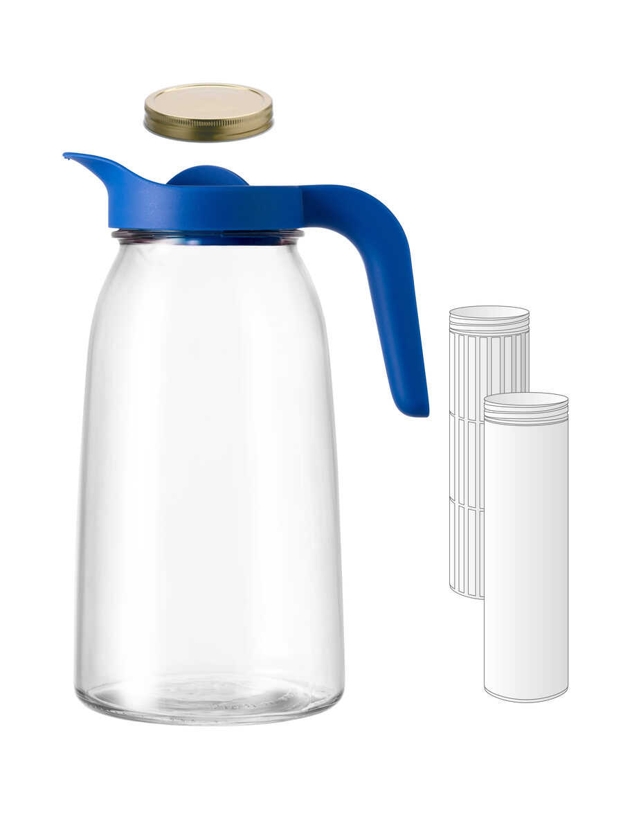 borgonovo-flexy-brocca-2000-4in1-2l-wasserkrug-mit-k-hler-und-infuser image 2