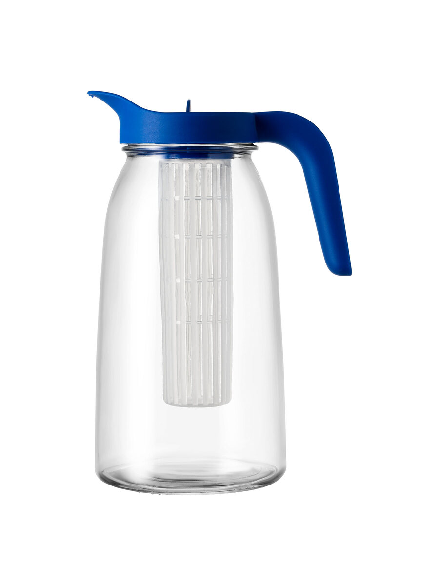 borgonovo-flexy-glaskaraffe-2-l-blau-mit-infuser image 2