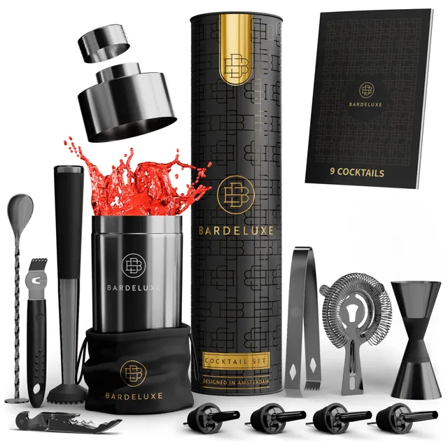 bardeluxe-cocktail-sets-12-teilig-metallic-schwarz-edelstahl image 1