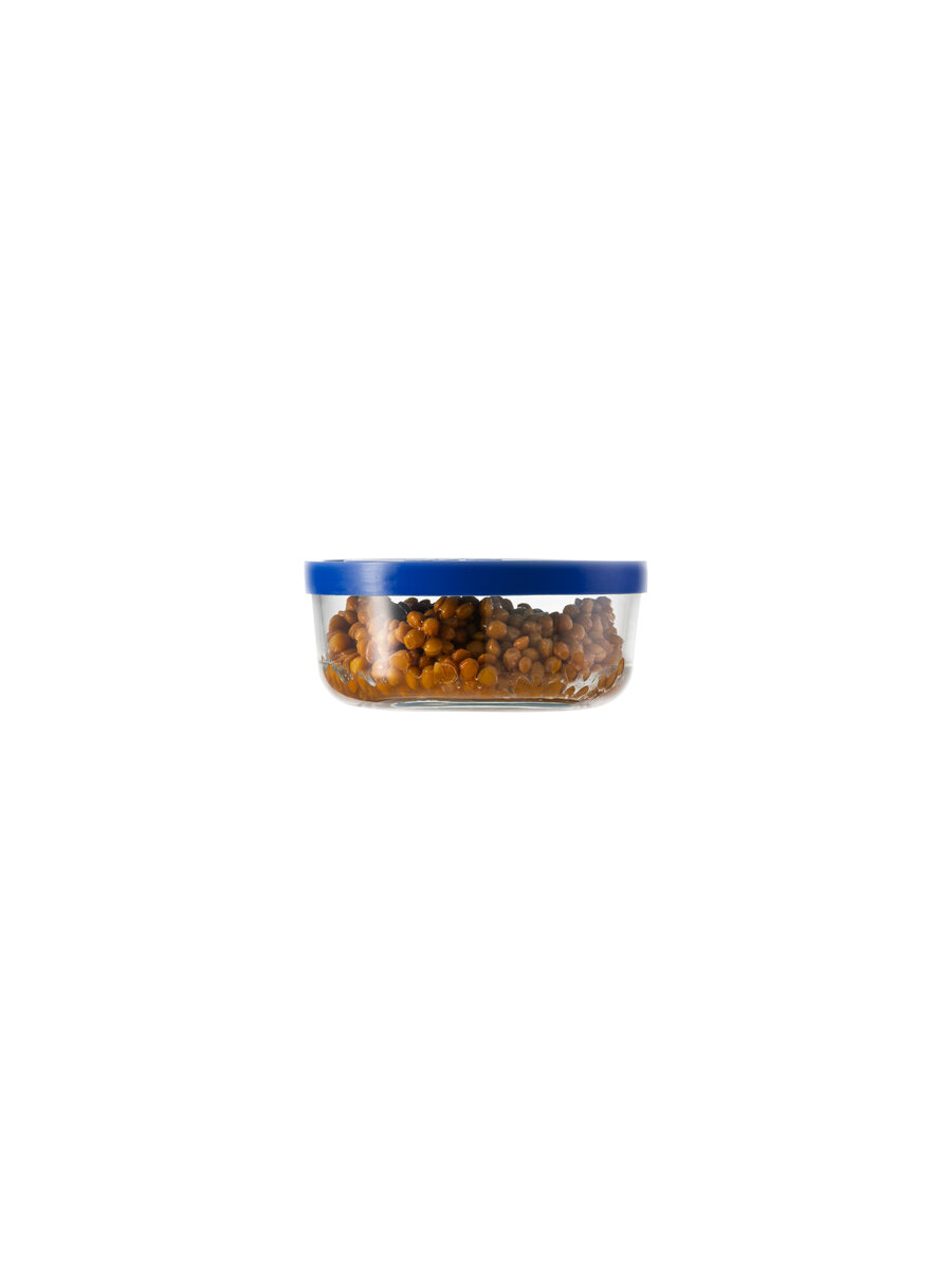 borgonovo-igloo-vorratsdose-glas-320-ml-11-cm-blauer-deckel image 3