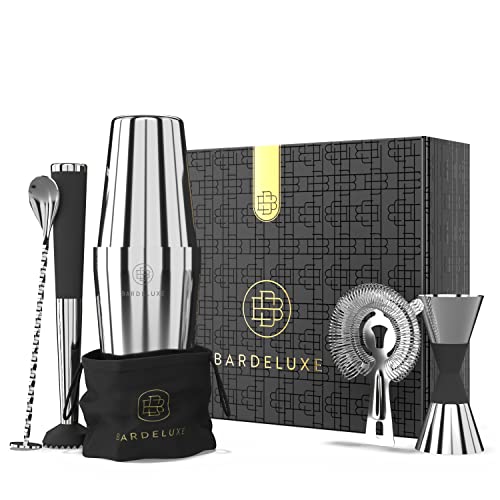 bardeluxe-boston-shaker-cocktail-set-5-teilig-silber-750ml image 8