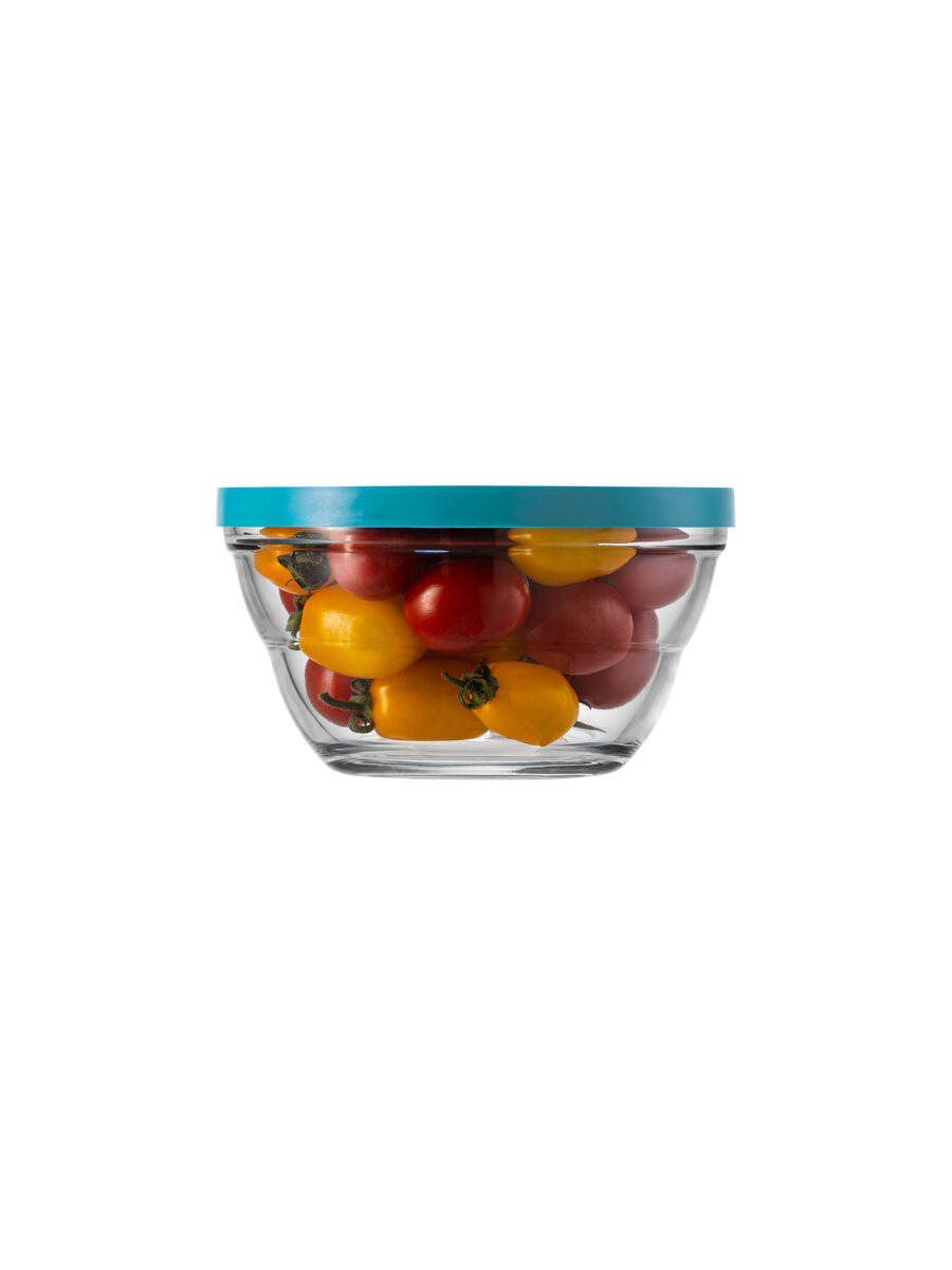 borgonovo-lambada-vorratsschale-670-ml-blauer-deckel image 1