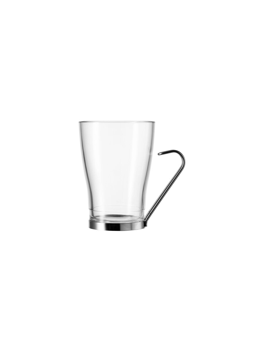 borgonovo-debora-320-cappuccino-glas-320-ml-metallgriff image 2