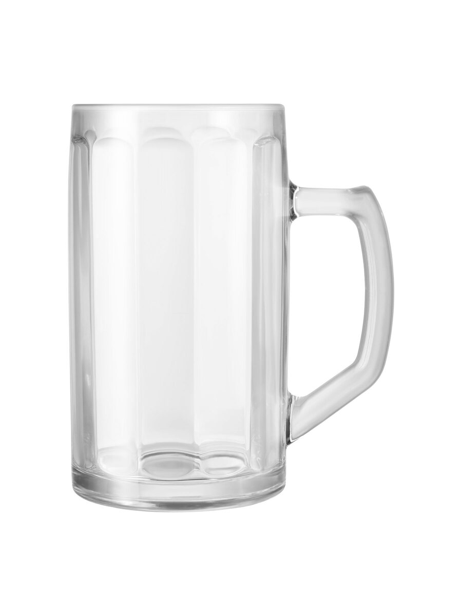 borgonovo-brema-optik-0-5l-bierkrug-aus-pressglas-mit-henkel image 2