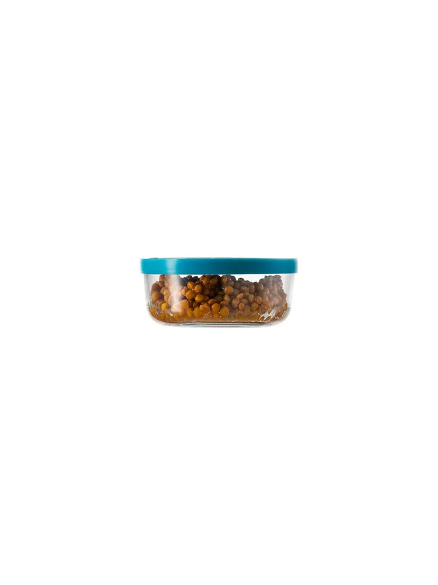 borgonovo-igloo-vorratsdose-glas-320-ml-11-cm-blauer-deckel image 1