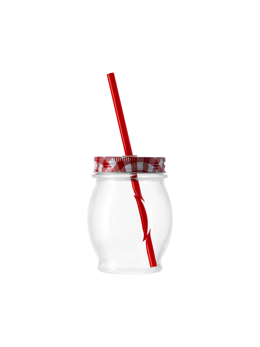 borgonovo-l-ortolano-smoothie-glas-390-ml-mit-strohhalm image 2