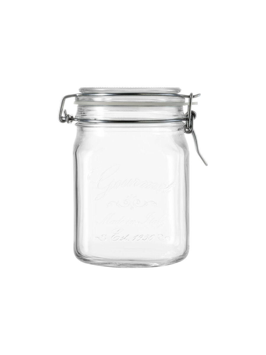 borgonovo-gourmet-vorratsglas-1-l-eckig-b-gelverschluss image 2