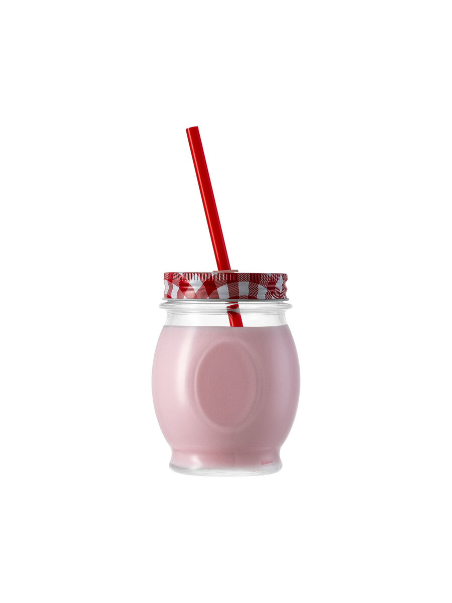 borgonovo-l-ortolano-smoothie-glas-390-ml-mit-strohhalm image 1