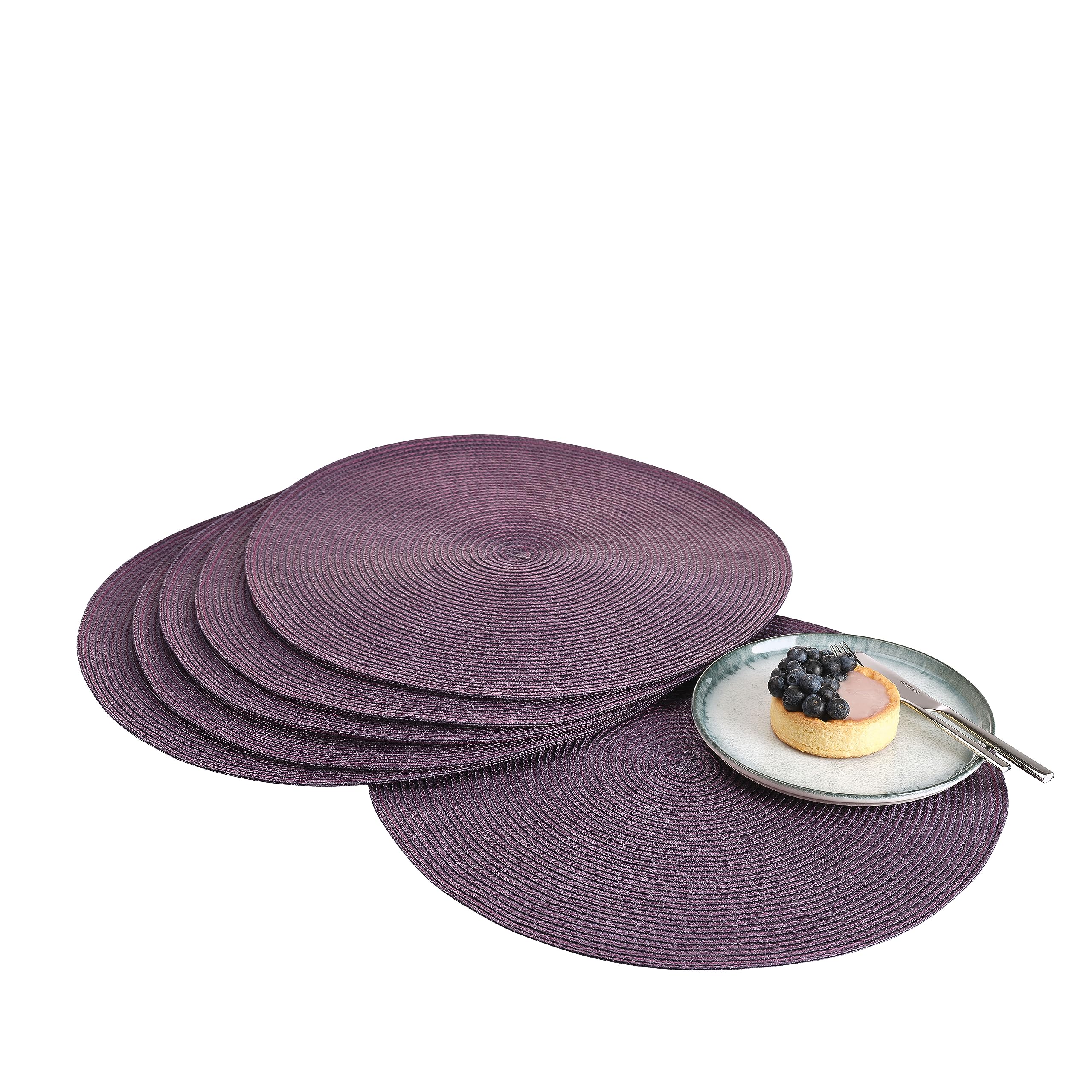 zero-purple-tischset-6er-set-38-cm-rund-hitzebest-ndig image 1