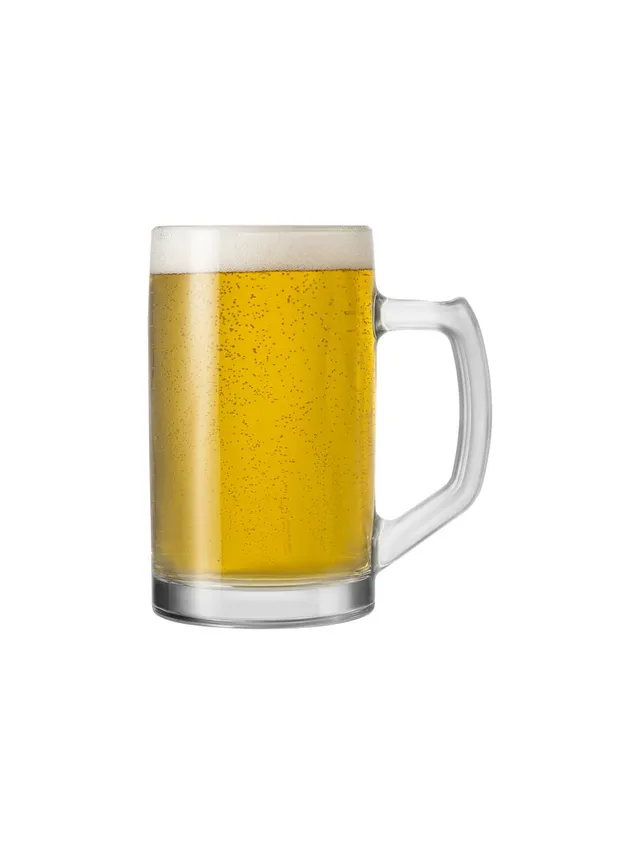 borgonovo-brema-glatt-0-25l-bierkrug-mit-eichstrich-henkel image 1
