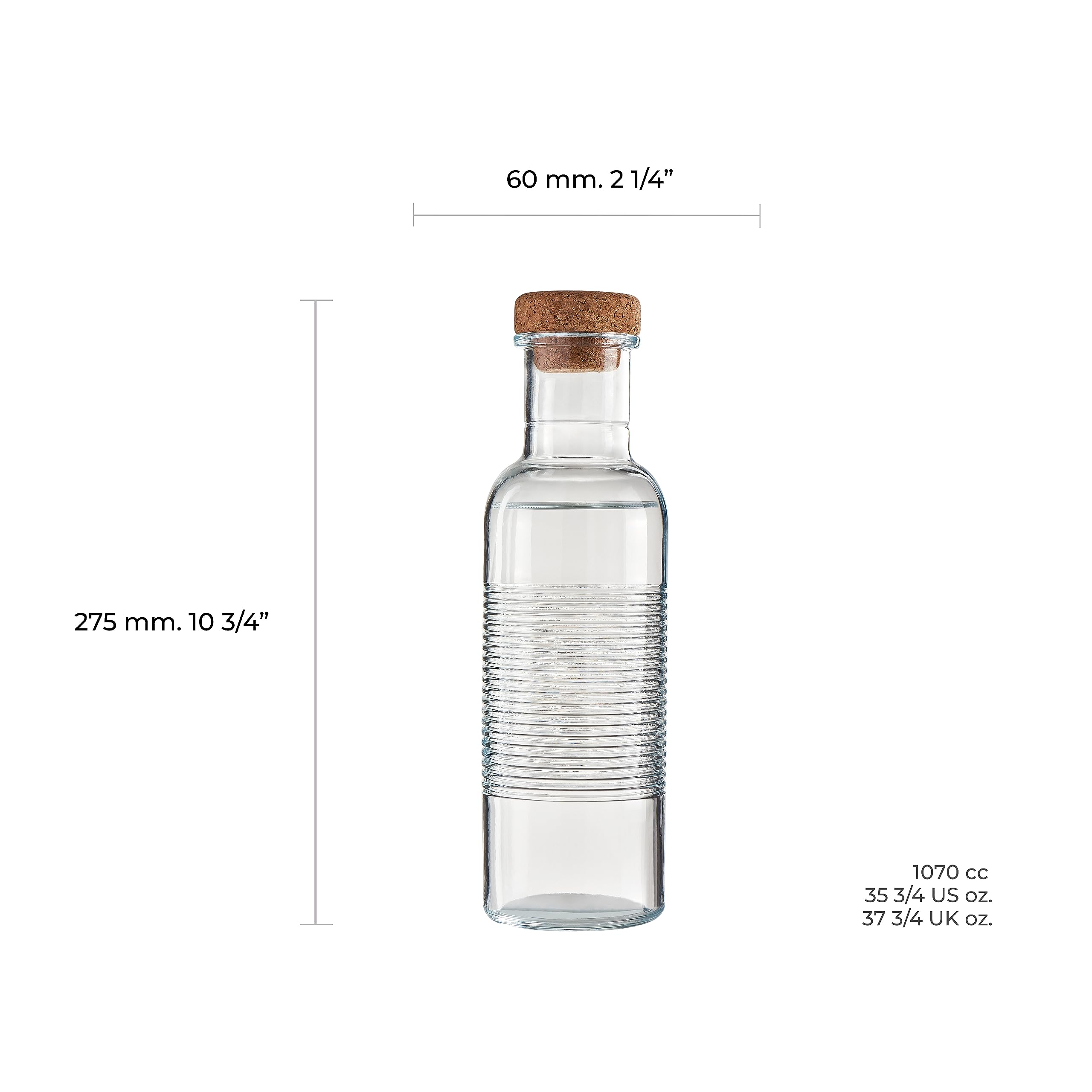 pasabahce-glasflasche-1l-mit-korkdeckel-f-r-wasser-und-milch image 2