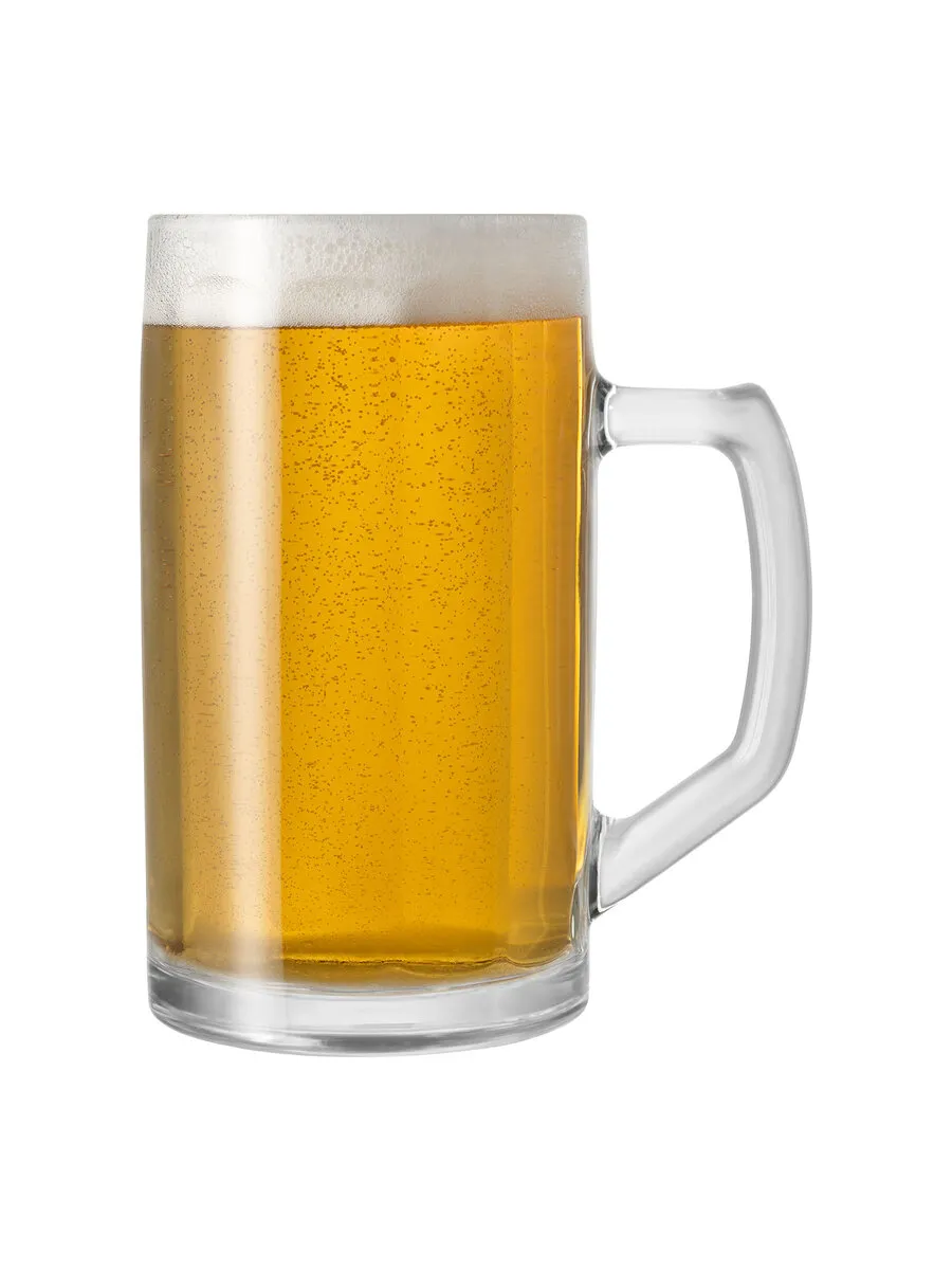 borgonovo-brema-optik-0-5l-bierkrug-aus-pressglas-mit-henkel image 1