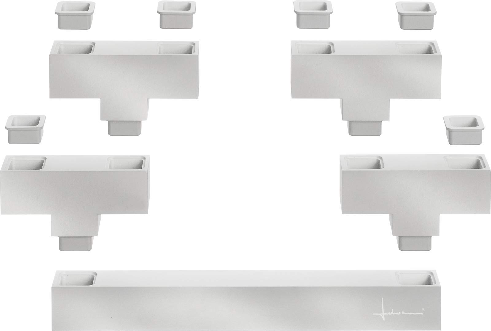 carl-mertens-bricks-kerzenleuchter-modular-matt-mit-kerzen image 3