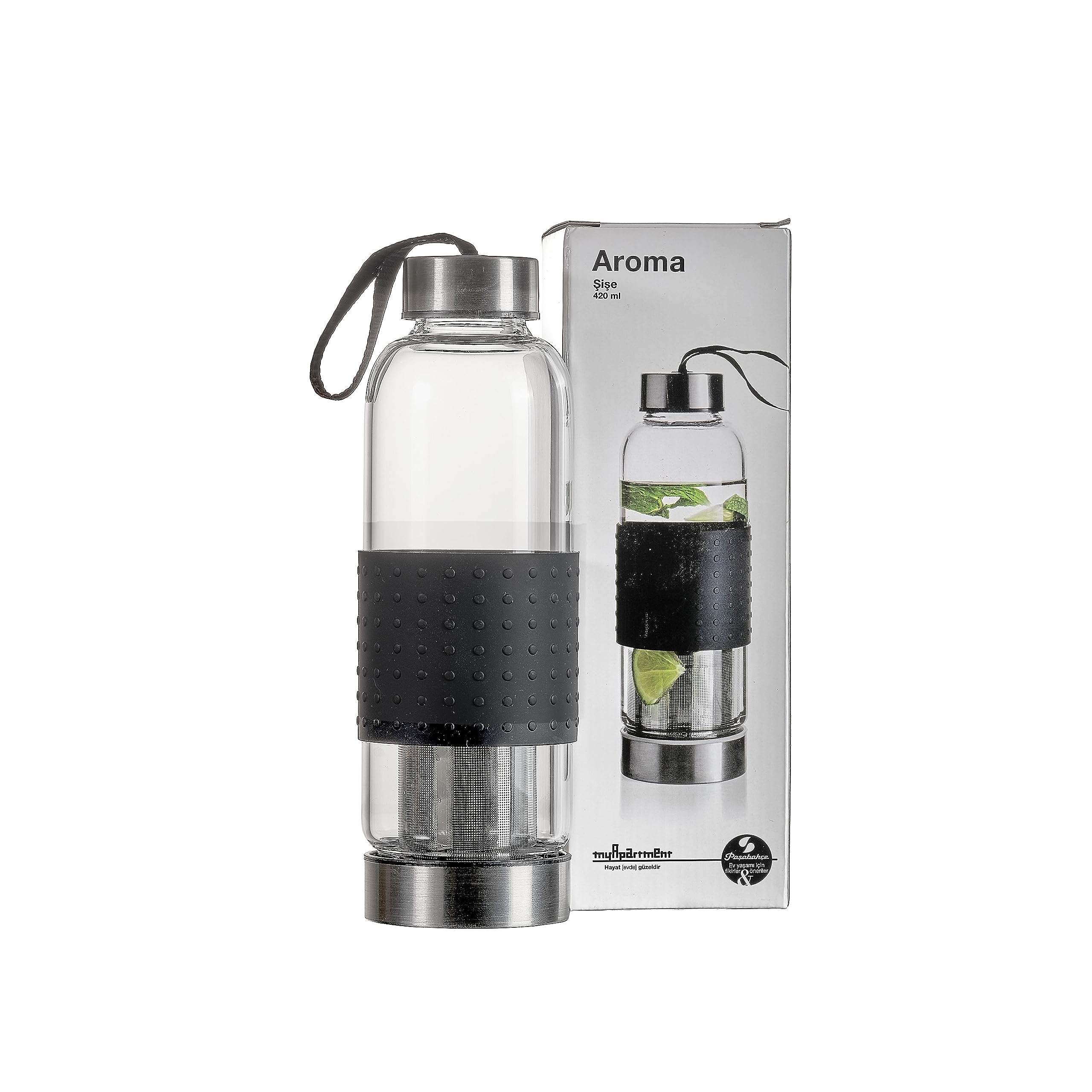 pasabahce-aroma-420-ml-glasflasche-trinkflasche-mit-filter image 5