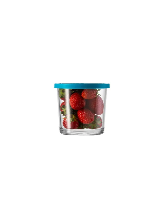 borgonovo-igloo-500-vorratsdose-445-ml-mit-hellblauem-deckel image 1