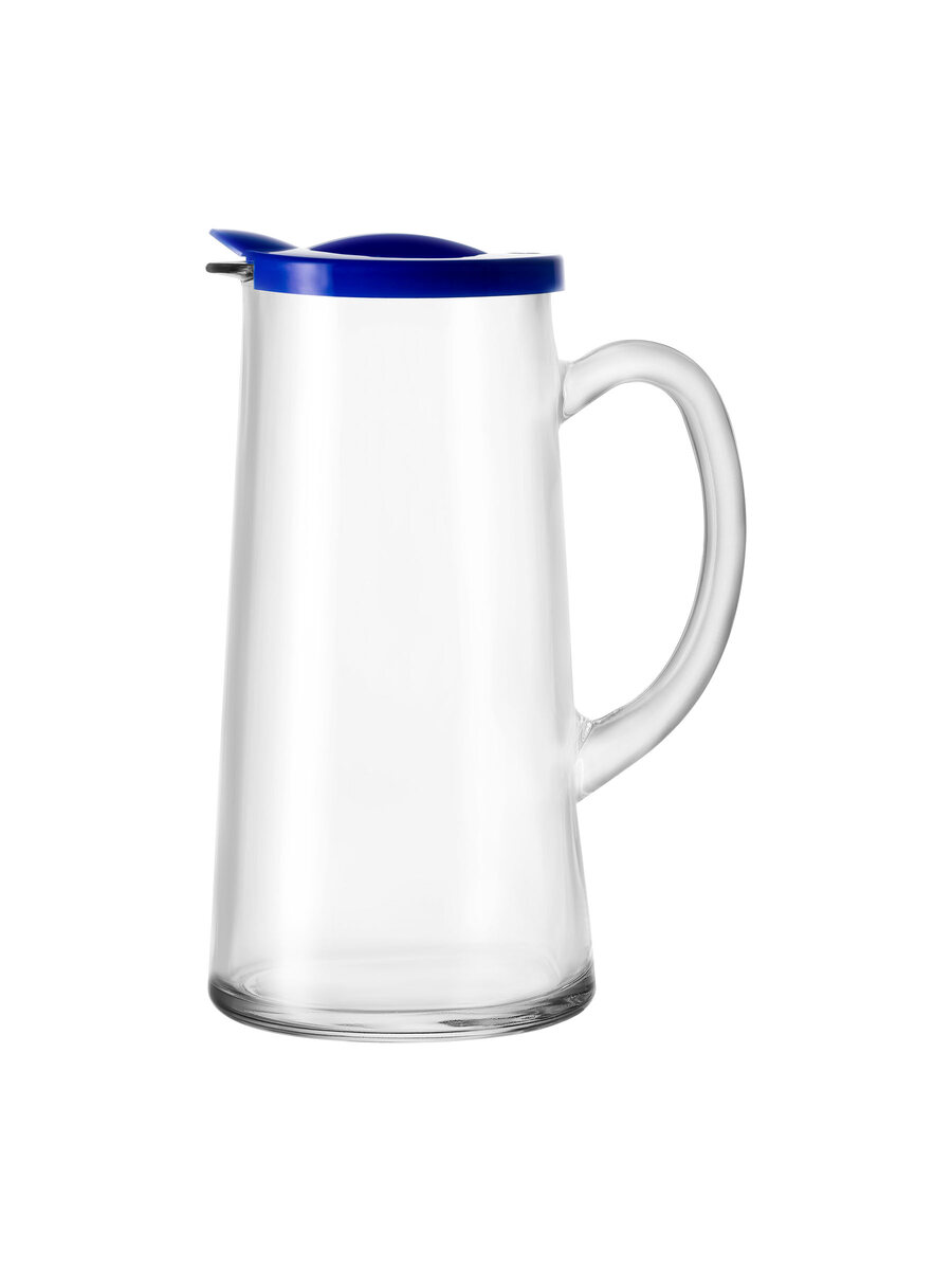 borgonovo-elixir-glaskaraffe-1-6-l-blauer-deckel image 2