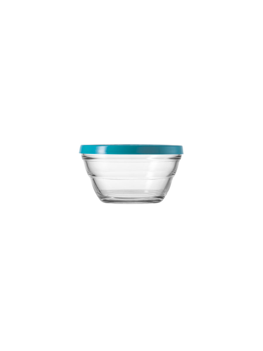 borgonovo-lambada-vorratsdose-glas-240-ml-deckel-blau image 2