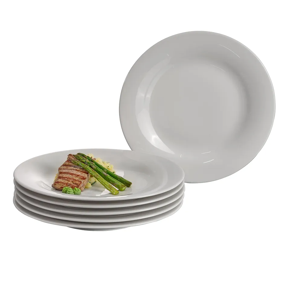pasabahce-flatware-sets-speiseteller-porzellan-26cm-wei-6er-set image 1
