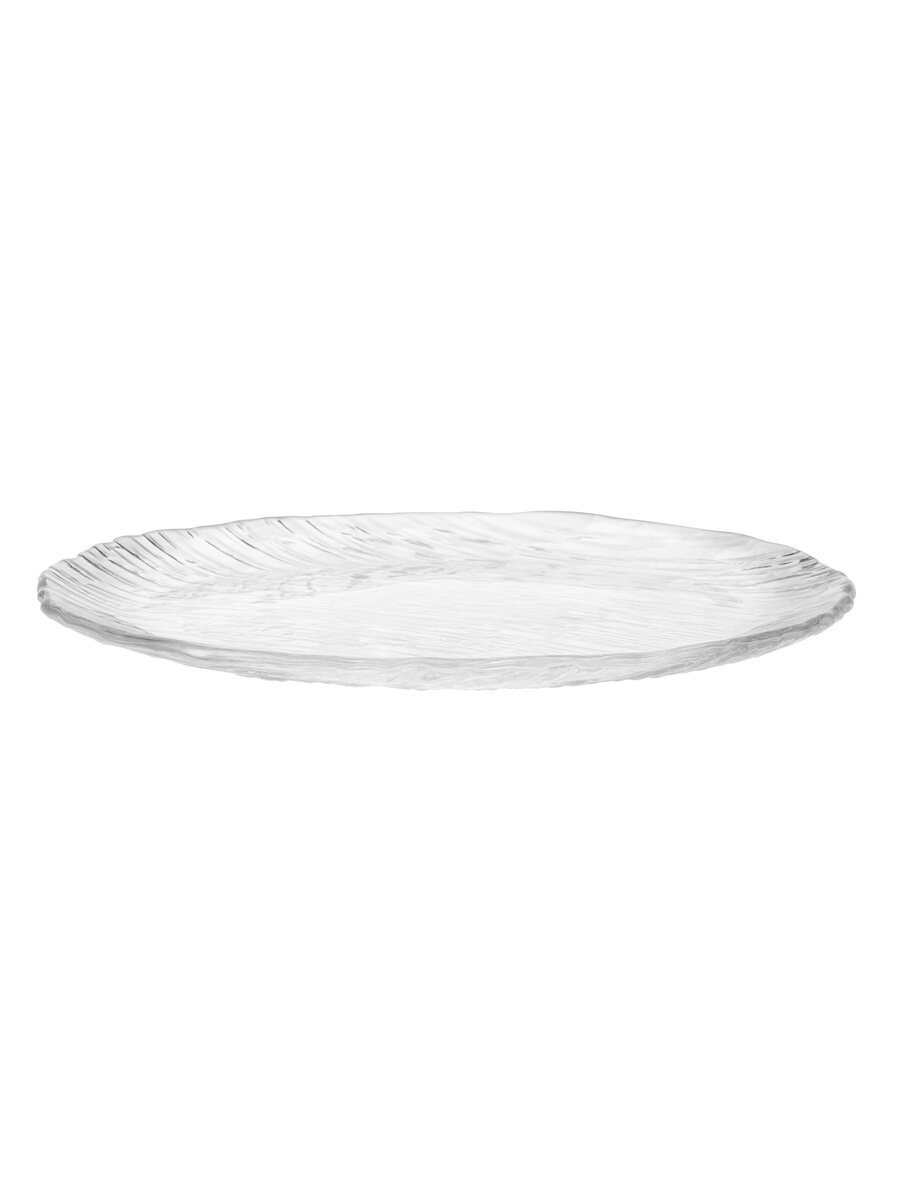 borgonovo-oak-teller-32-cm-glas-servierteller-transparent image 2