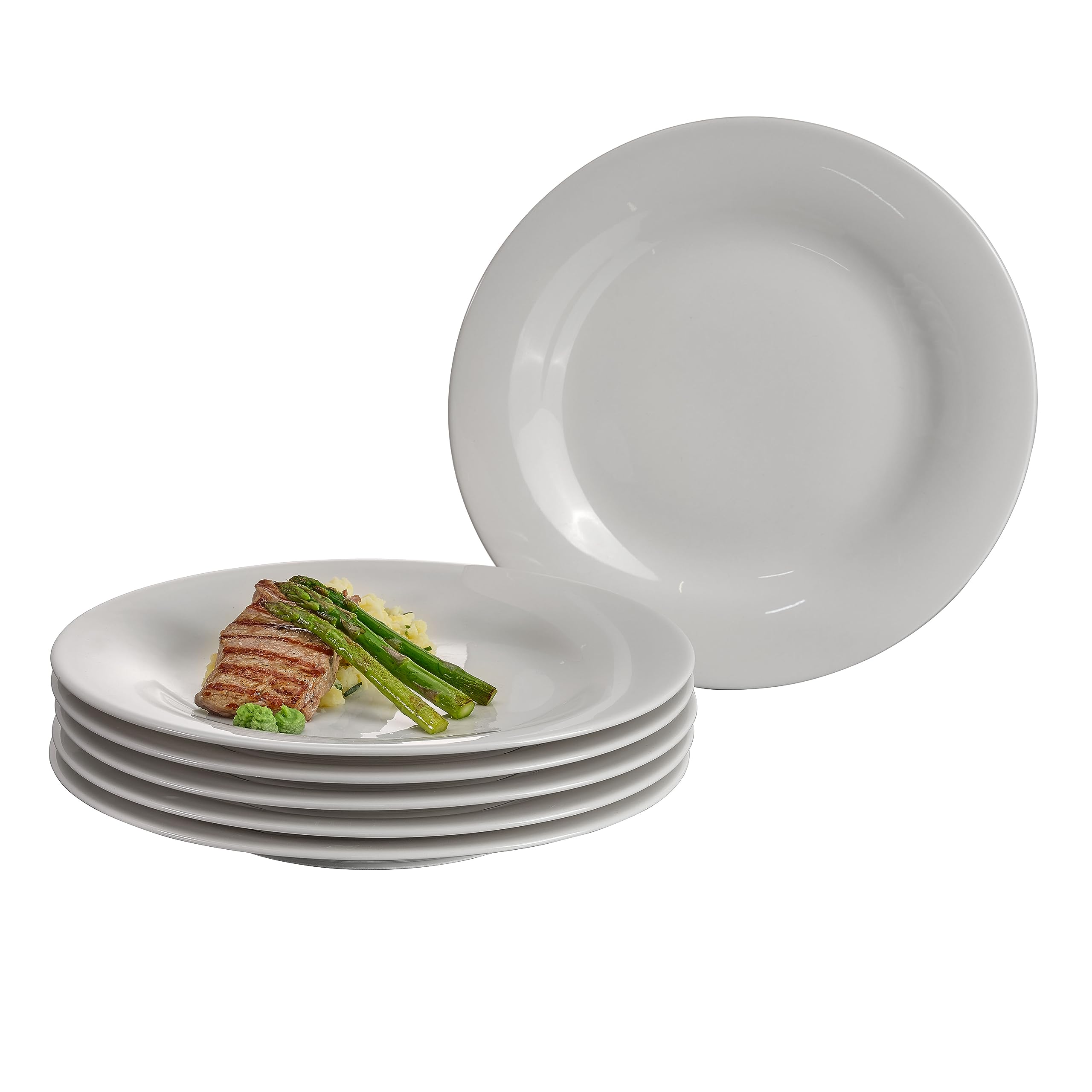 pasabahce-flatware-sets-speiseteller-porzellan-26cm-wei-6er-set image 1