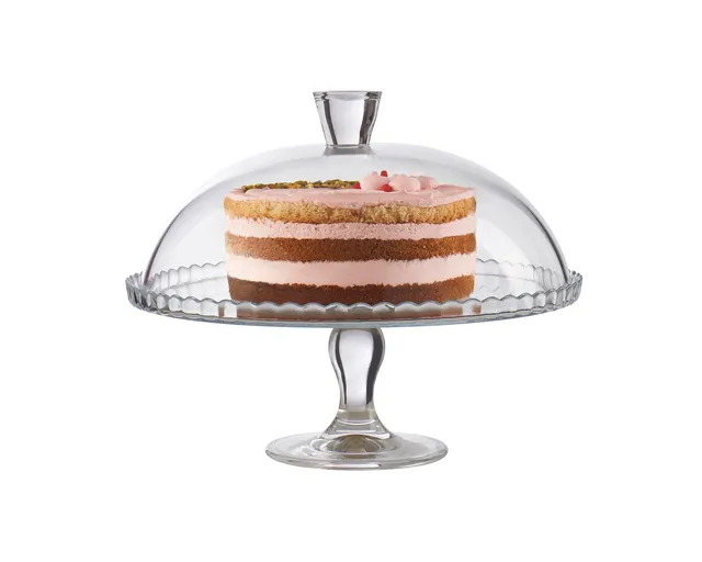 pasabahce-tortenplatte-mit-kuchenglocke-glas-32-cm image 1