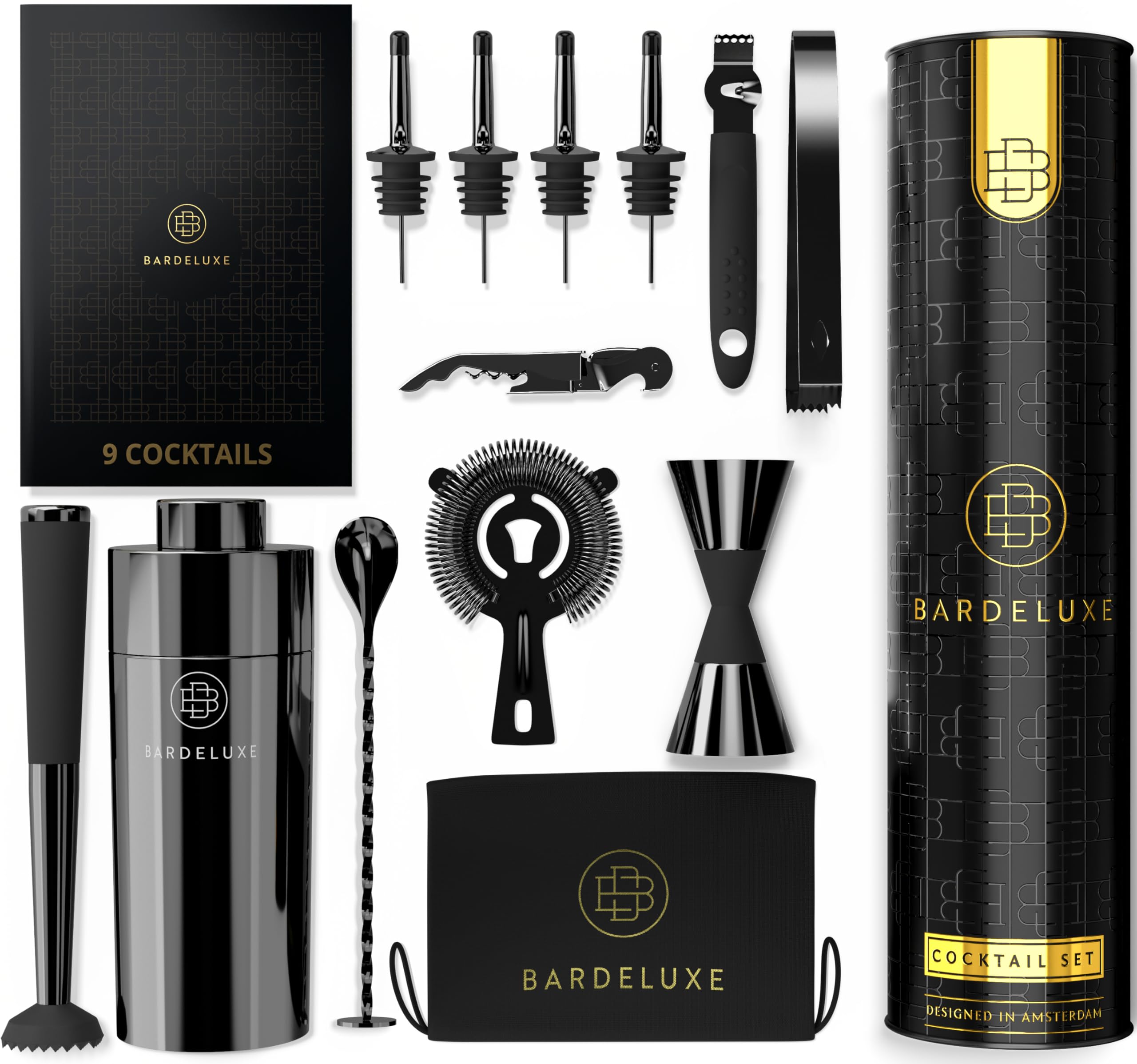 bardeluxe-cocktail-sets-12-teilig-metallic-schwarz-edelstahl image 2