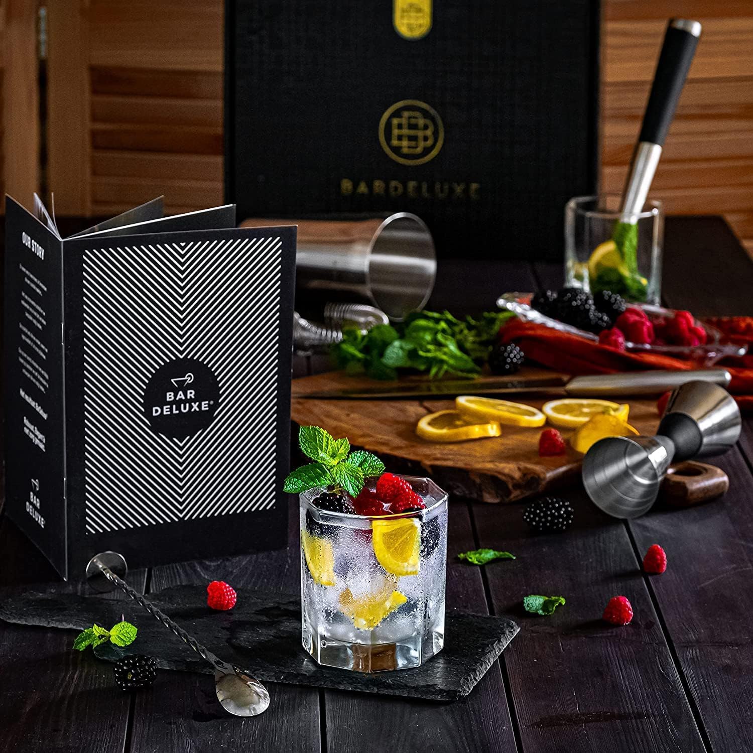 bardeluxe-boston-shaker-cocktail-set-5-teilig-silber-750ml image 6