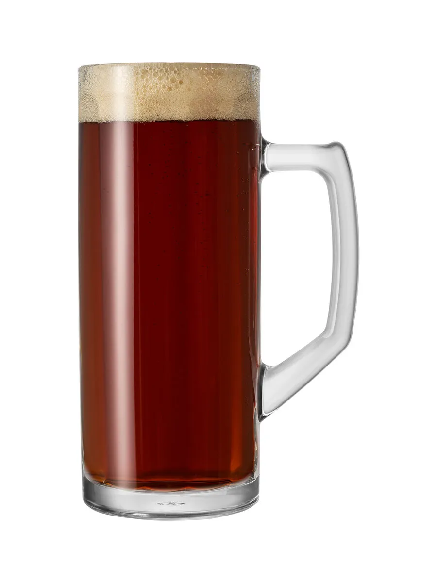 borgonovo-reno-bierkrug-0-5l-optik-glas-mit-henkel image 1