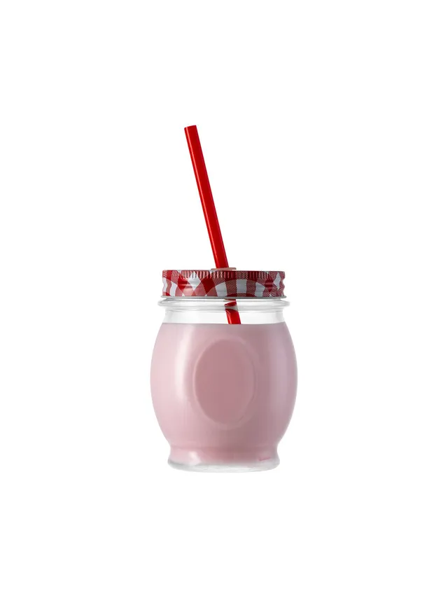 borgonovo-l-ortolano-smoothie-glas-390-ml-mit-strohhalm image 1