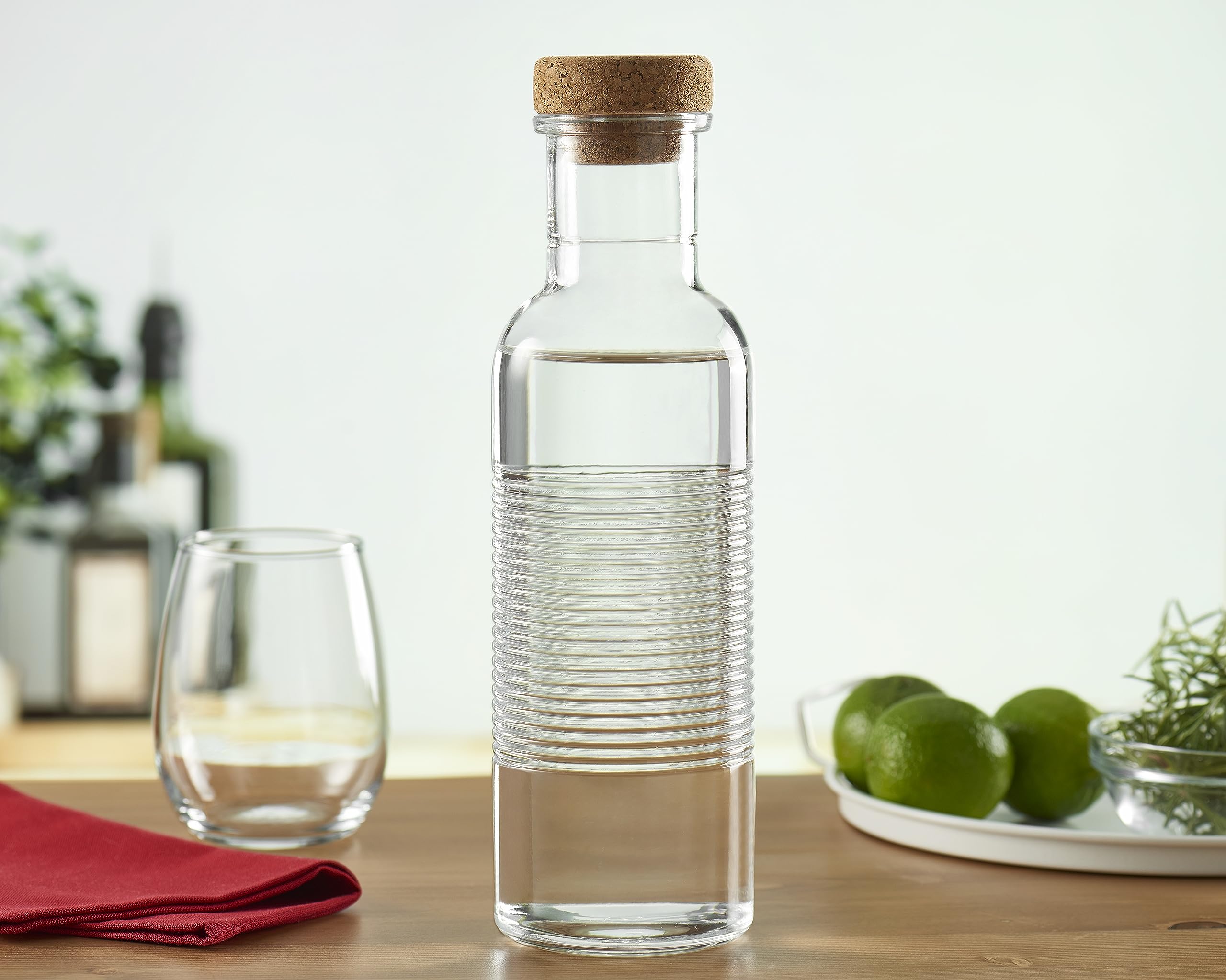 pasabahce-glasflasche-1l-mit-korkdeckel-f-r-wasser-und-milch image 3